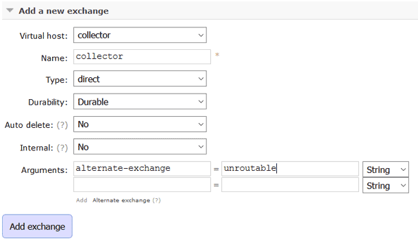 utilisation de l'option alternate-exchange